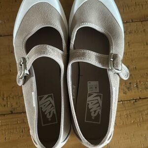 Vans Women's Beige Mary Jane Sneakers
